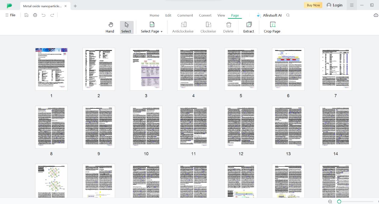 extract the pages by selection