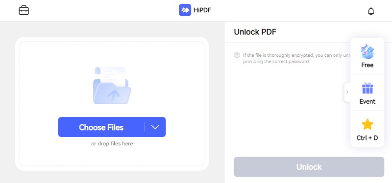 open lock pdfs using hipdf