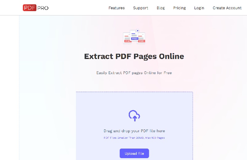 pdfpro pdf pages extraction