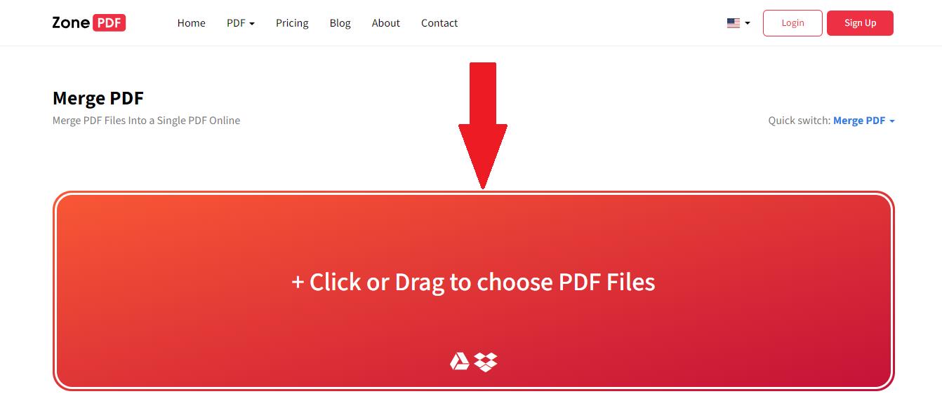 upload or drag the files