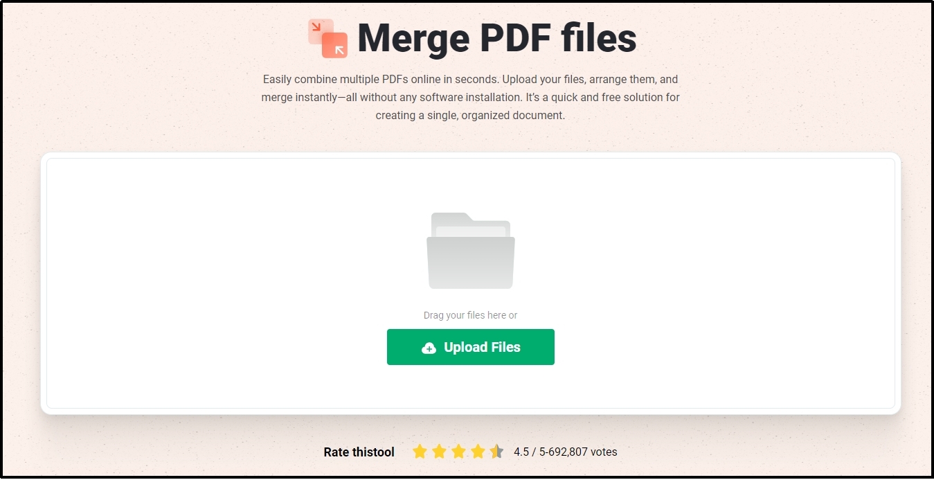 upload files in Afirstsoft pdf merging tool