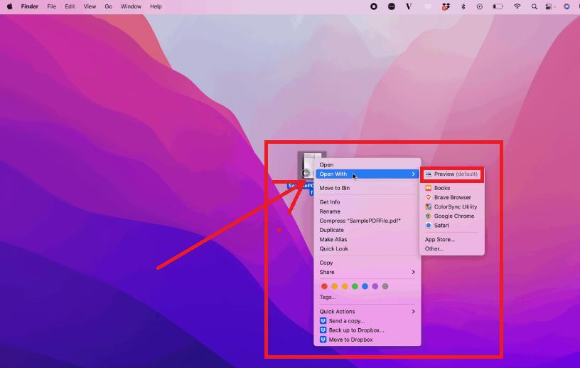 open file with mac preview