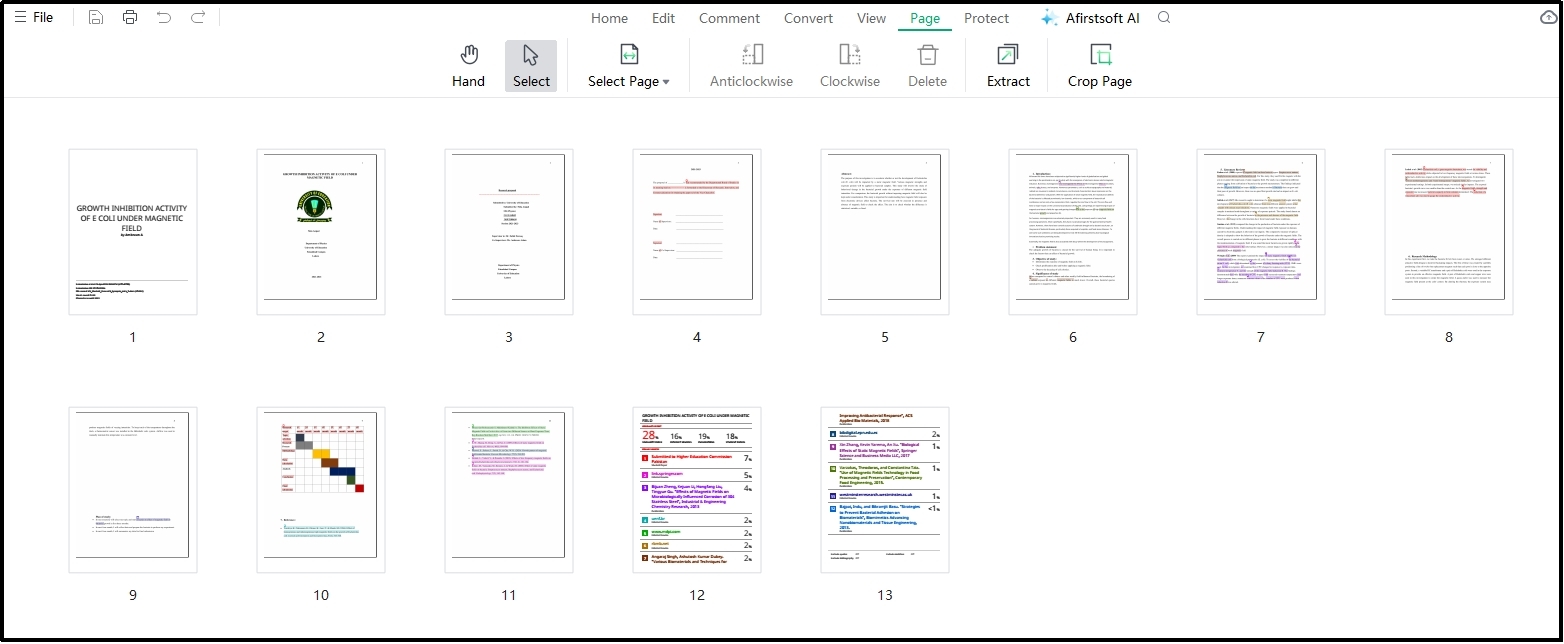 document preview in page tab of Afirstsoft pdf