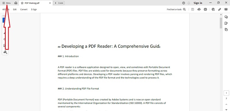 adobe acrobat pdf open