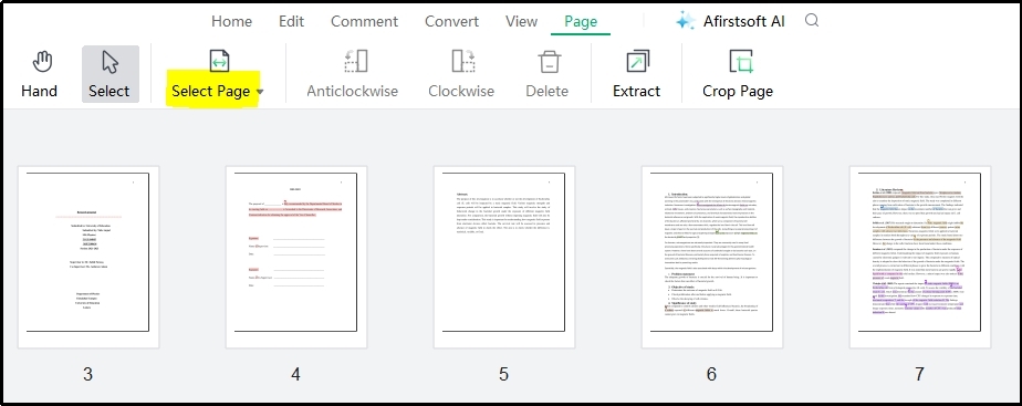 multiple pages direction in Afirstsoft pdf