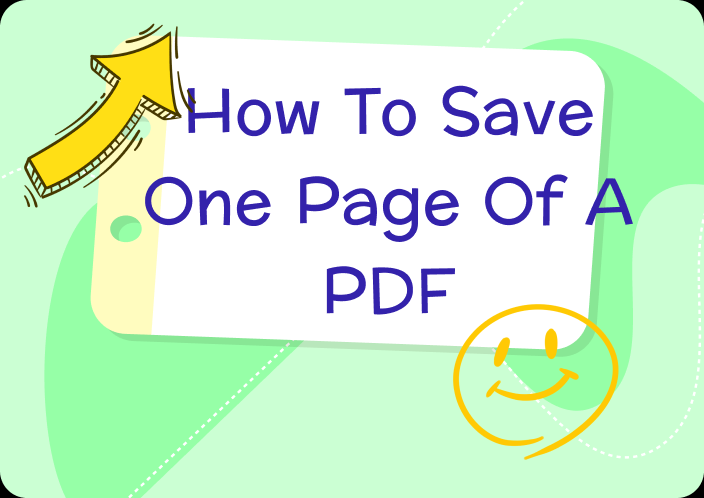 How to Save One Page of A PDF