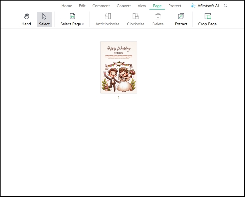 page tab in Afirstsoft pdf