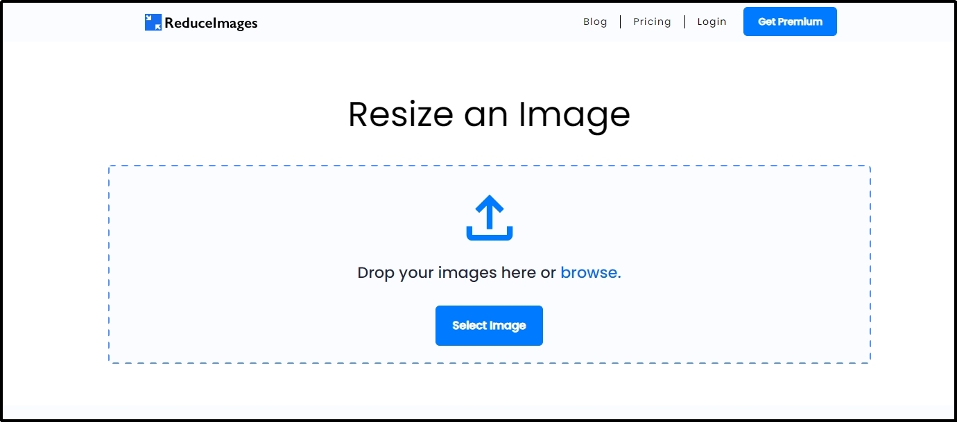 main screen of reduce images