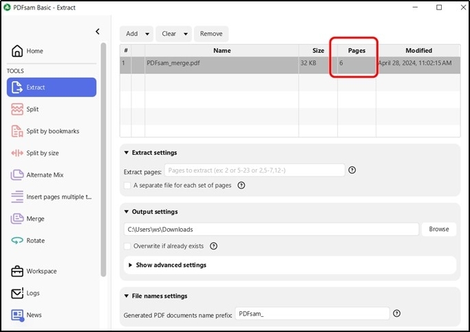 pages counting of all pdfs