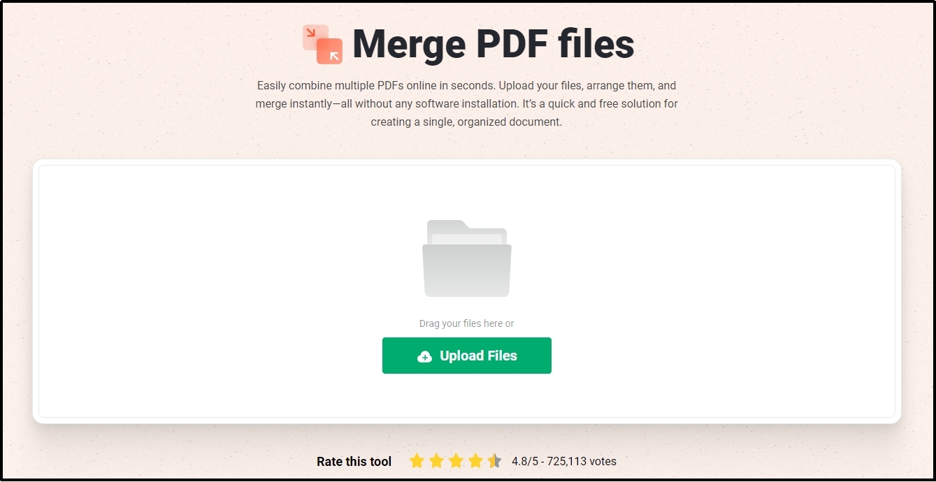 merge pdf tool interface by Afirstsoft pdf