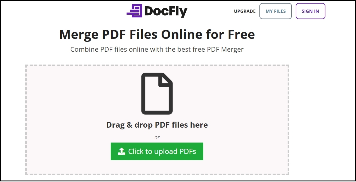 docfly merge pdf files tool