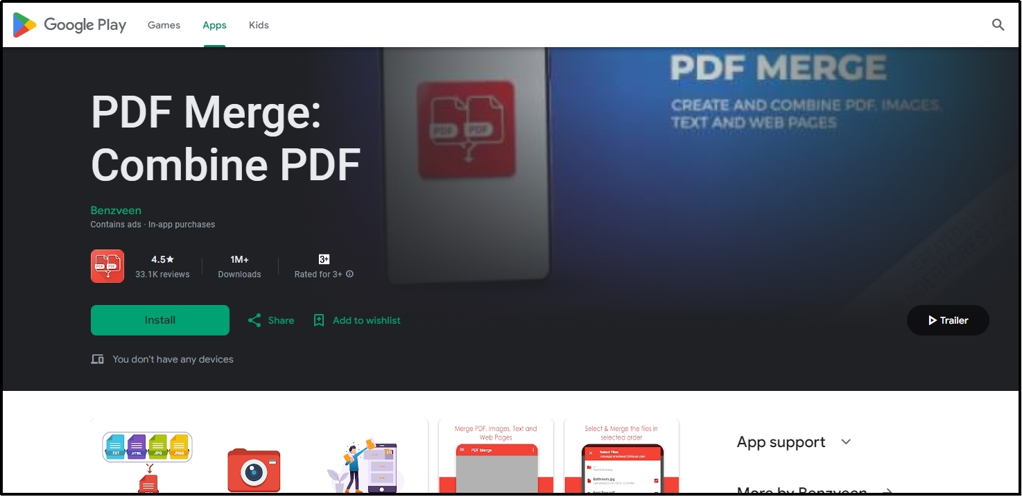 pdf merge android app google play preview