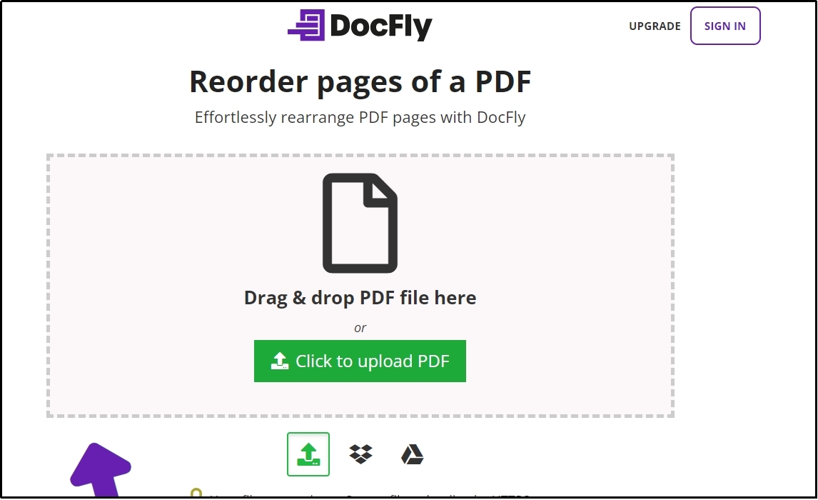 reorder pdf pages in docfly