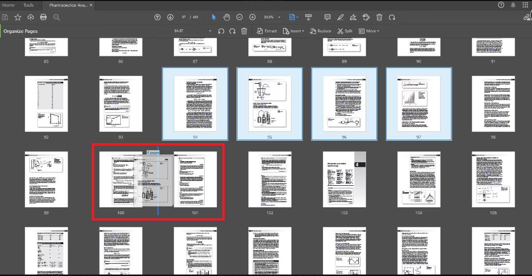 Adobe PDF reorder feature