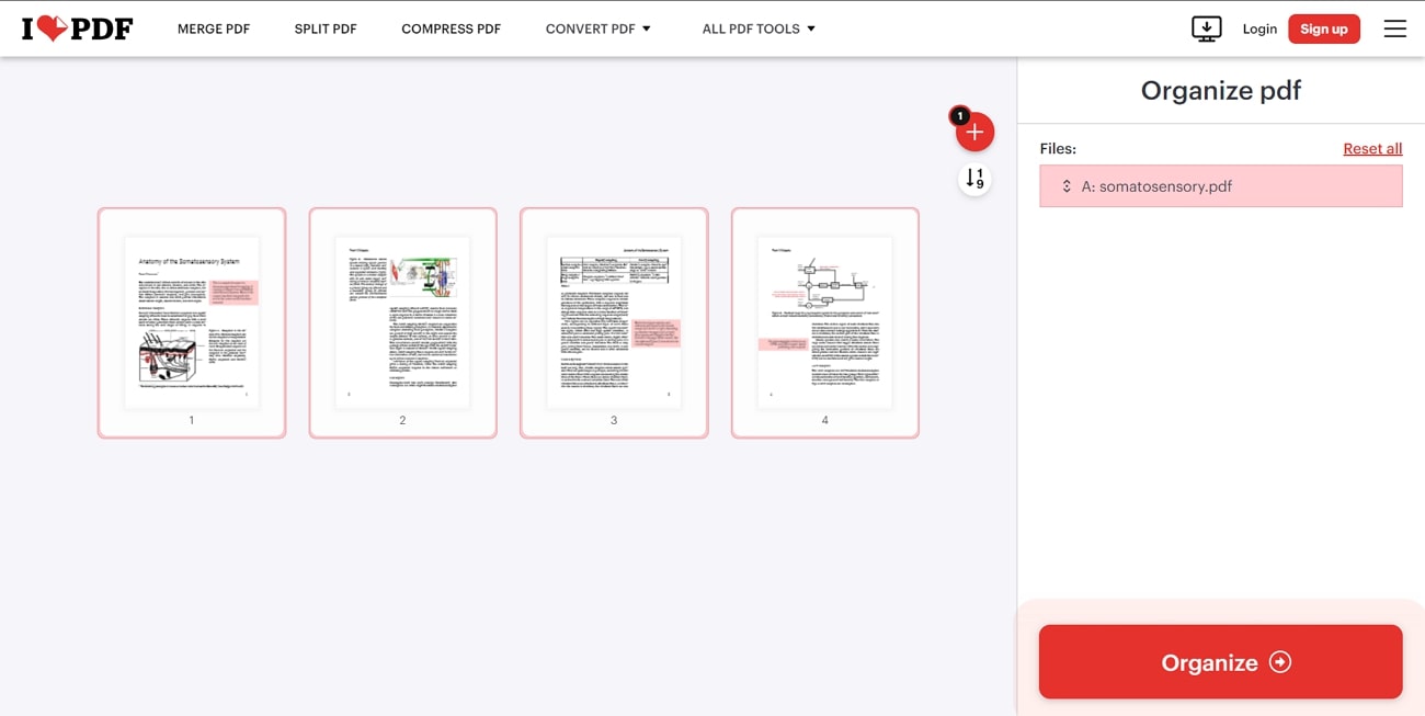 ilovepdf pdf organizer