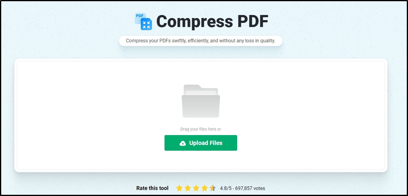 upload files to compress pdf in Afirstsoft pdf