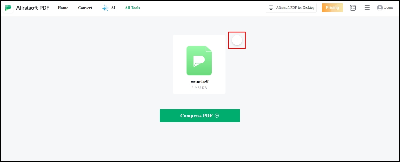 add more files to compress pdf