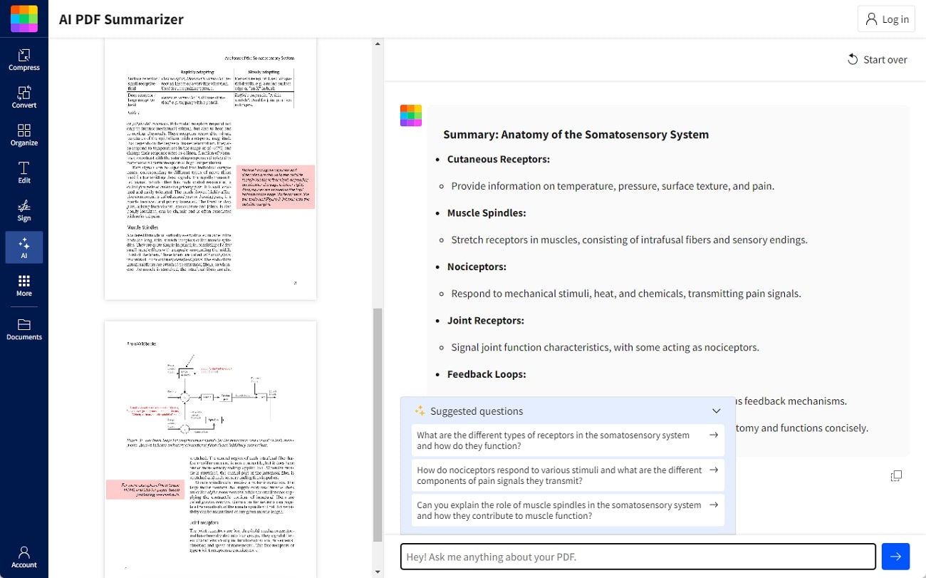 smallpdf pdf ai summarization