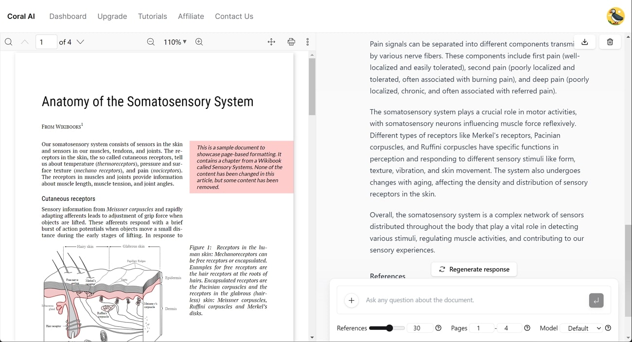 coral ai pdf summarization