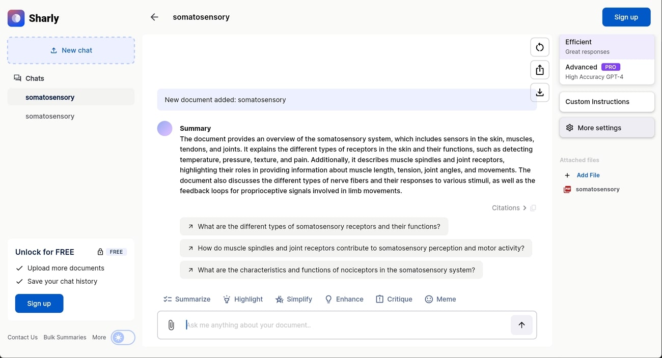 sharly ai pdf summarization