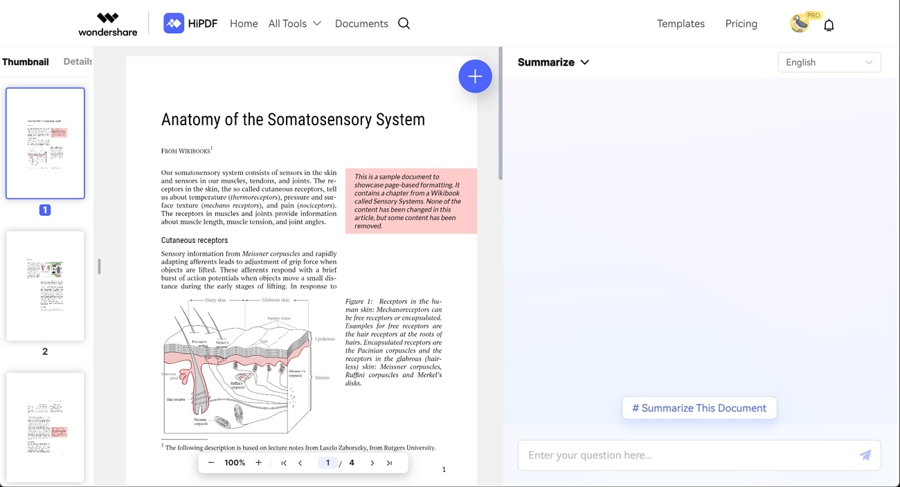 hipdf ai pdf summarization