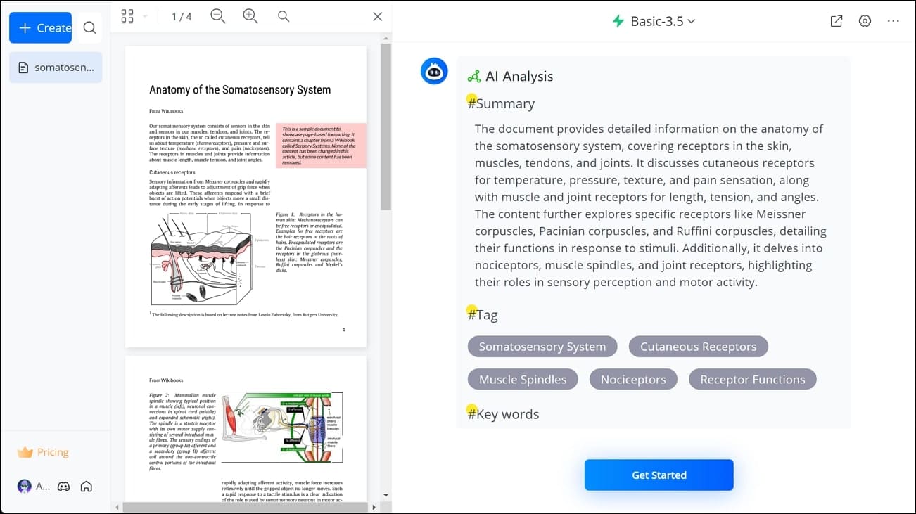 lightpdf ai-powered pdf analysis tool