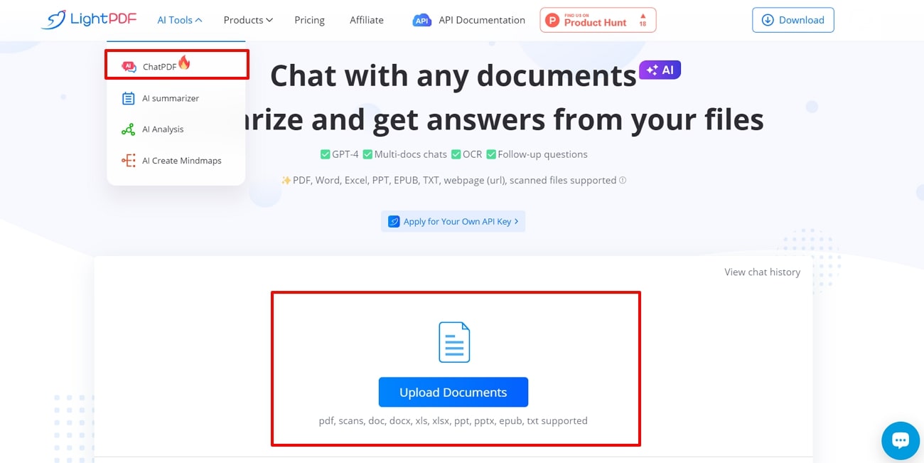 upload your pdf file