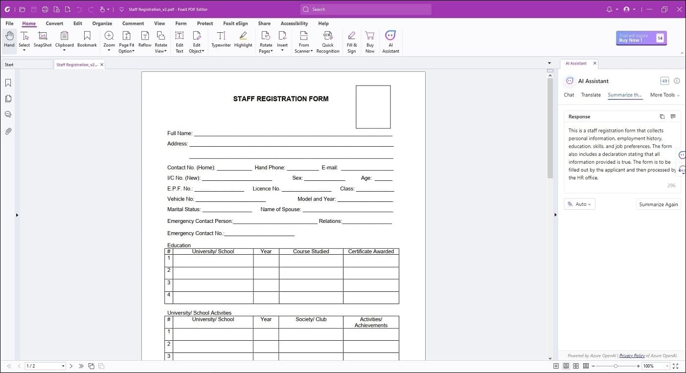 foxit ai pdf reader