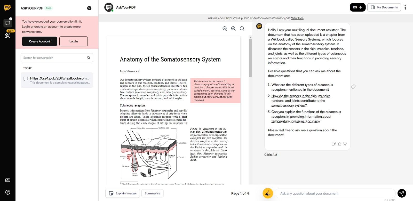 askyourpdf ai summarizer platform