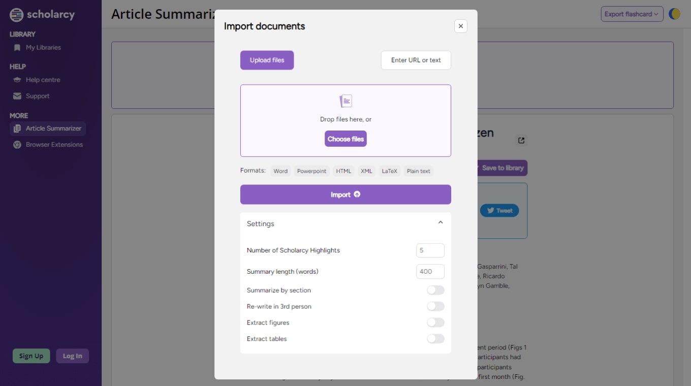 scholarcy ai summarizer platform