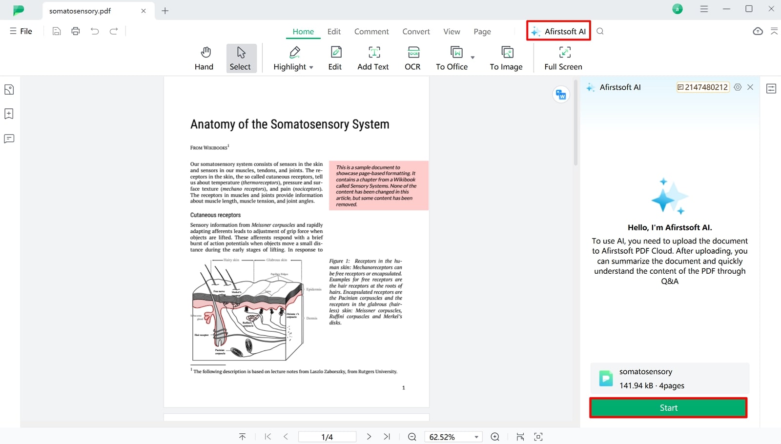 start using afirstsoft ai feature