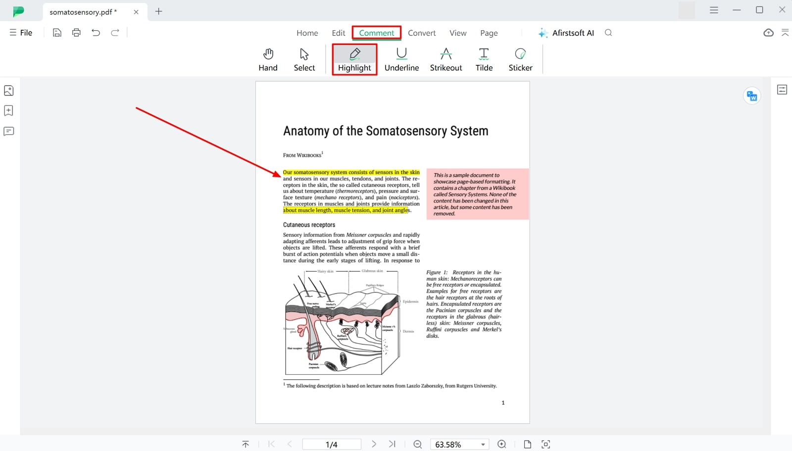 annotate pdf document afirstsoft