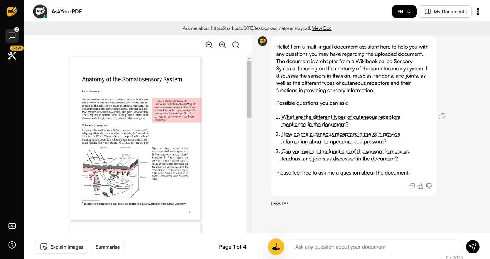 askyourpdf ai document summarizer