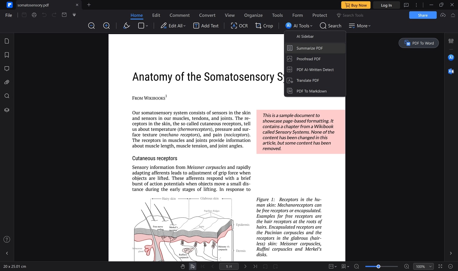 pdfelement ai document summarizer