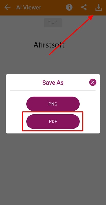 choose pdf as an output format