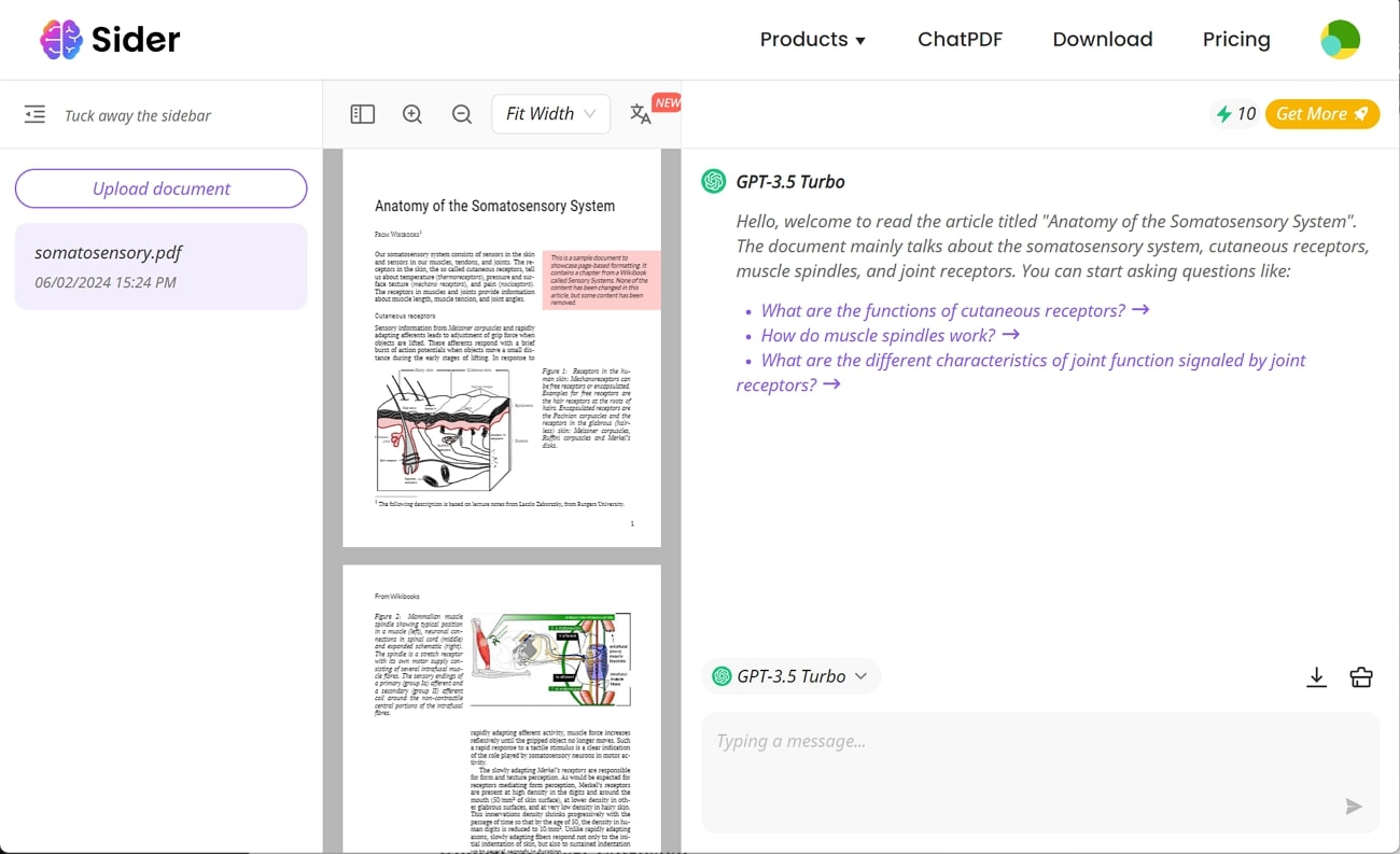 sider ai pdf chat tool