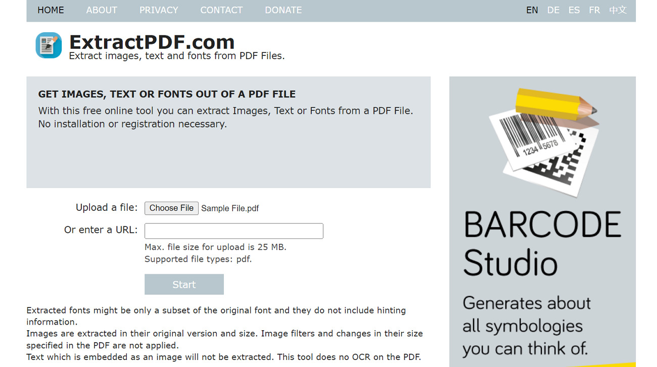 extractpdf.com free pdf data extractor