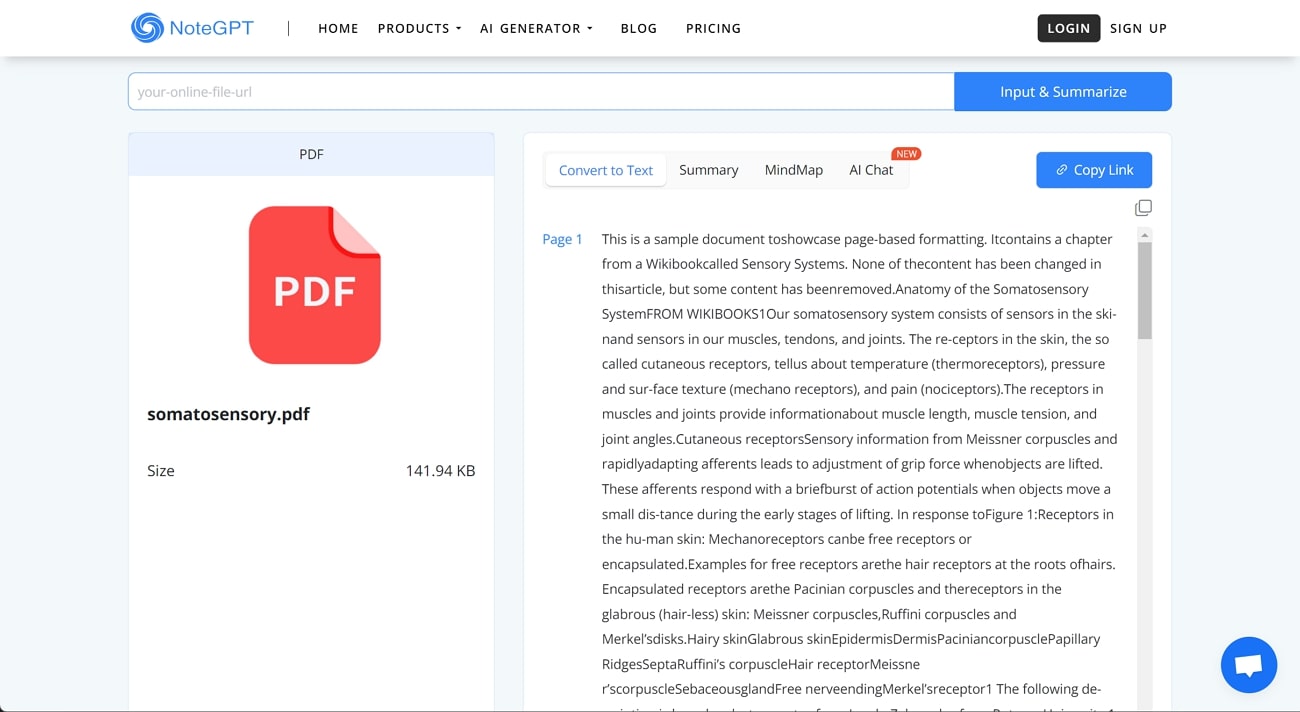 notegpt ai pdf summarizer