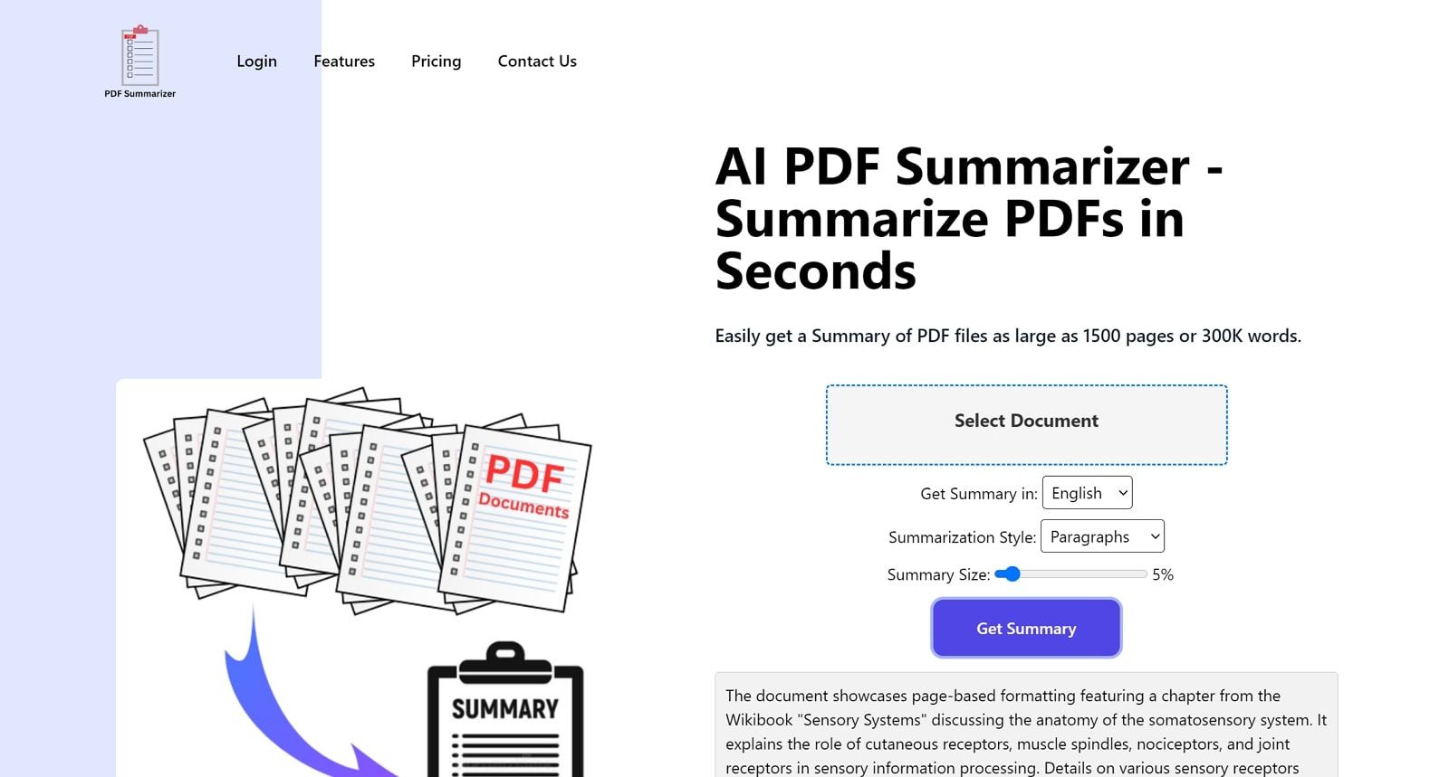 pdf summarization ai summarization pdf