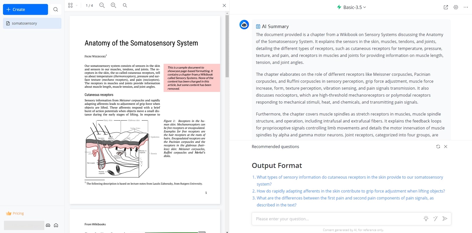 lightpdf pdf ai summarizer