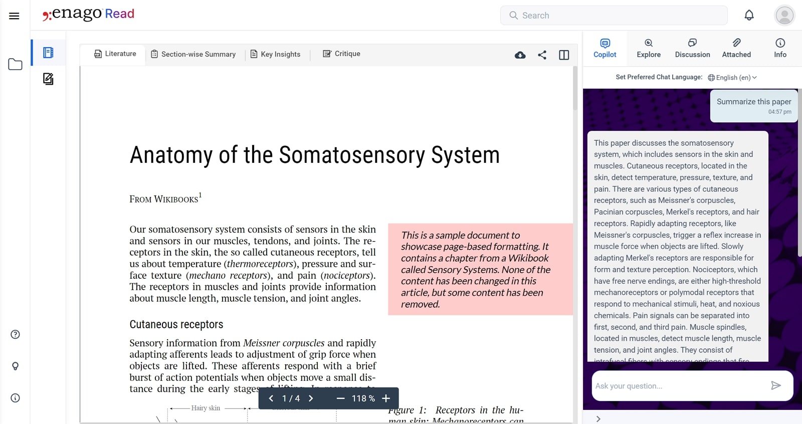 enago read pdf ai summarizer