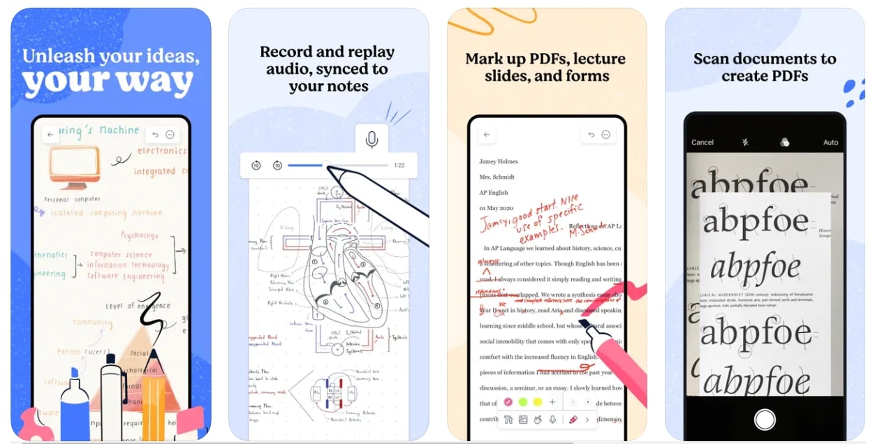 handwriting to text app notability