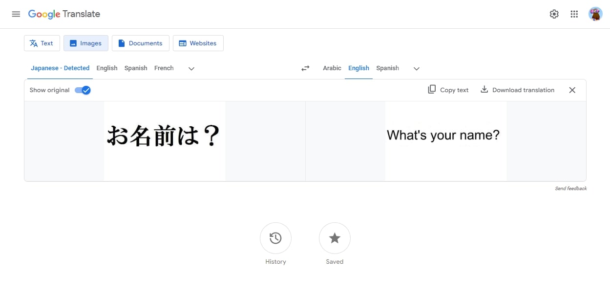 google translate japanese image translator