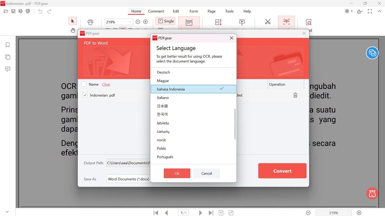pdfgear ocr indonesian