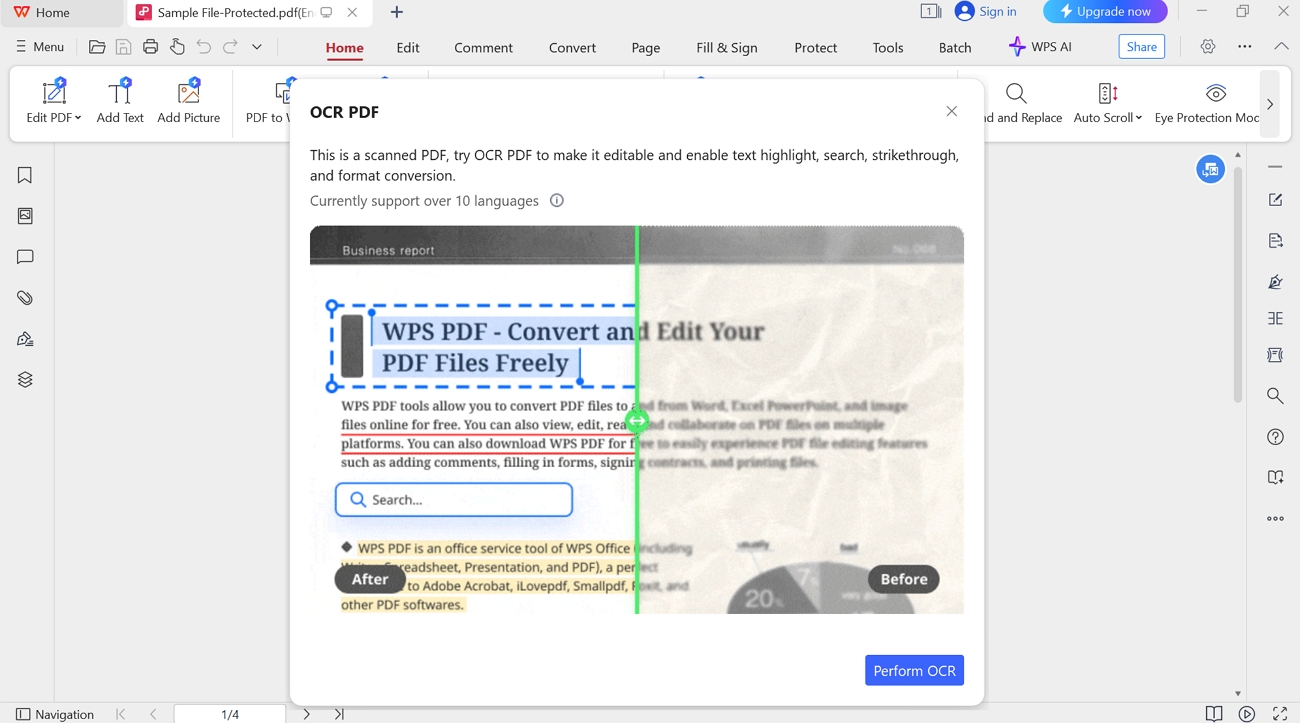 wps pdf ocr