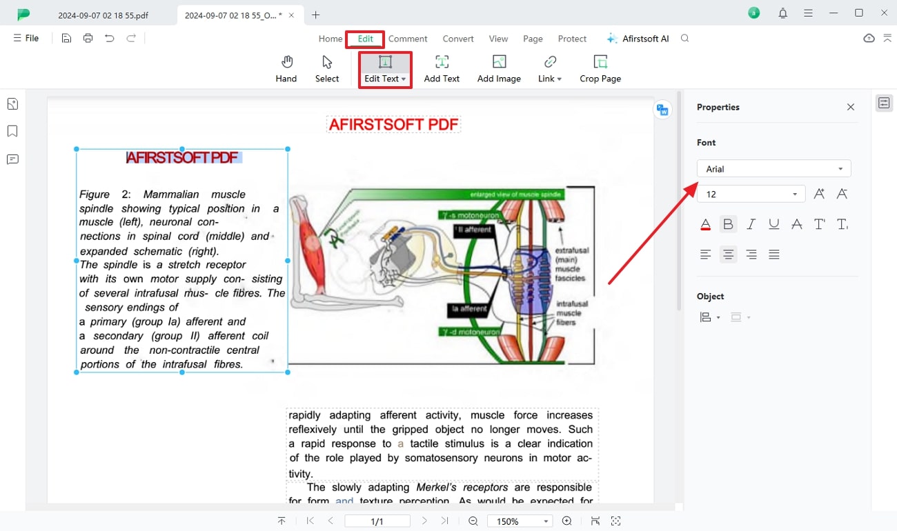 edit existing pdf text