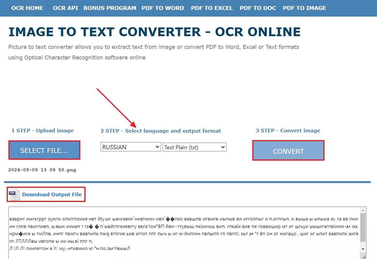 convert and download translated text