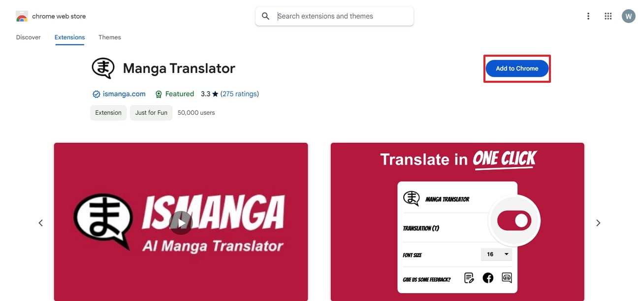 add manga translator extension to chrome