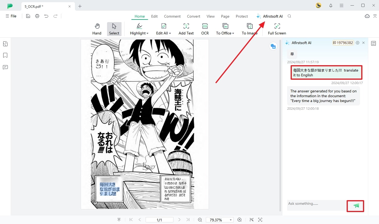 add ai prompt to translate japanese manga