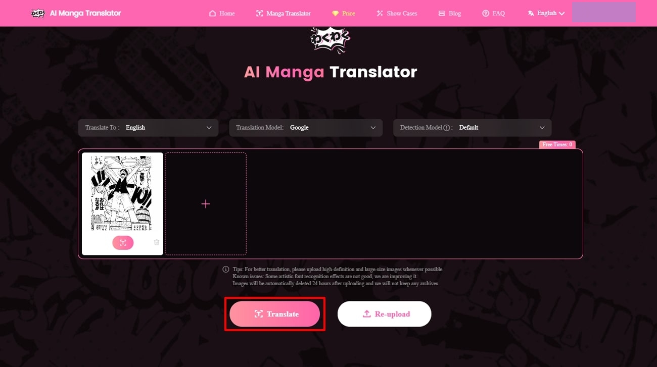 one piece manga translator ai